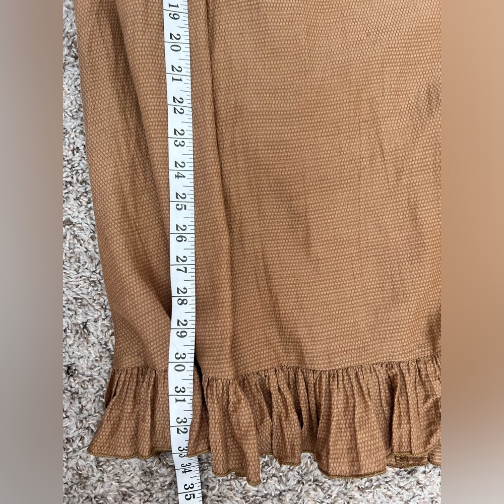 Free People Chestnut Embroidered Erin Peasant Dress Size Medium - Picture 8 of 14
